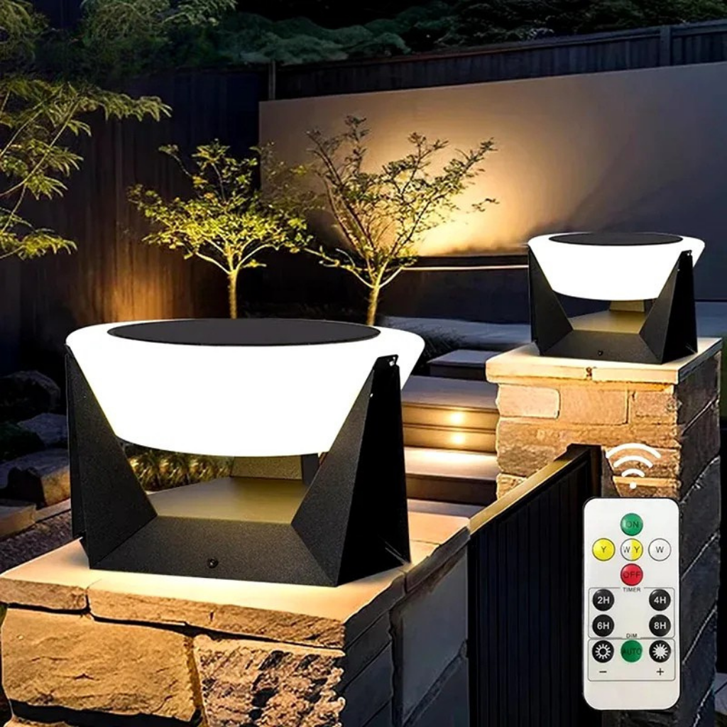 Solar Post Light for Outdoor Use – IP65 Waterproof 3000K Warm White LED Garden Lights