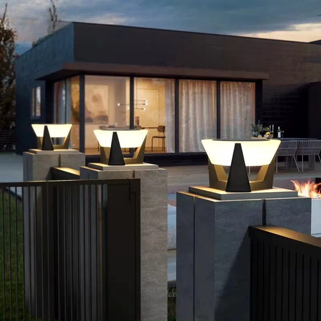 Solar Post Light for Outdoor Use – IP65 Waterproof 3000K Warm White LED Garden Lights