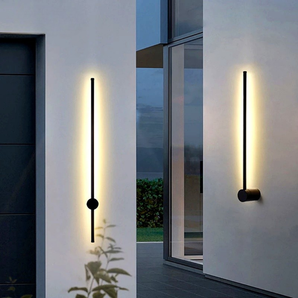 Outdoor Waterproof Wall Sconces, IP65 Linear Wall Lights for Porch and Courtyard, Anti-Rust Design, Multiple Color Temperatures