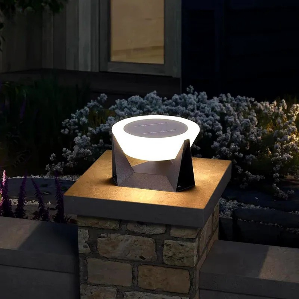 Solar Post Light for Outdoor Use – IP65 Waterproof 3000K Warm White LED Garden Lights