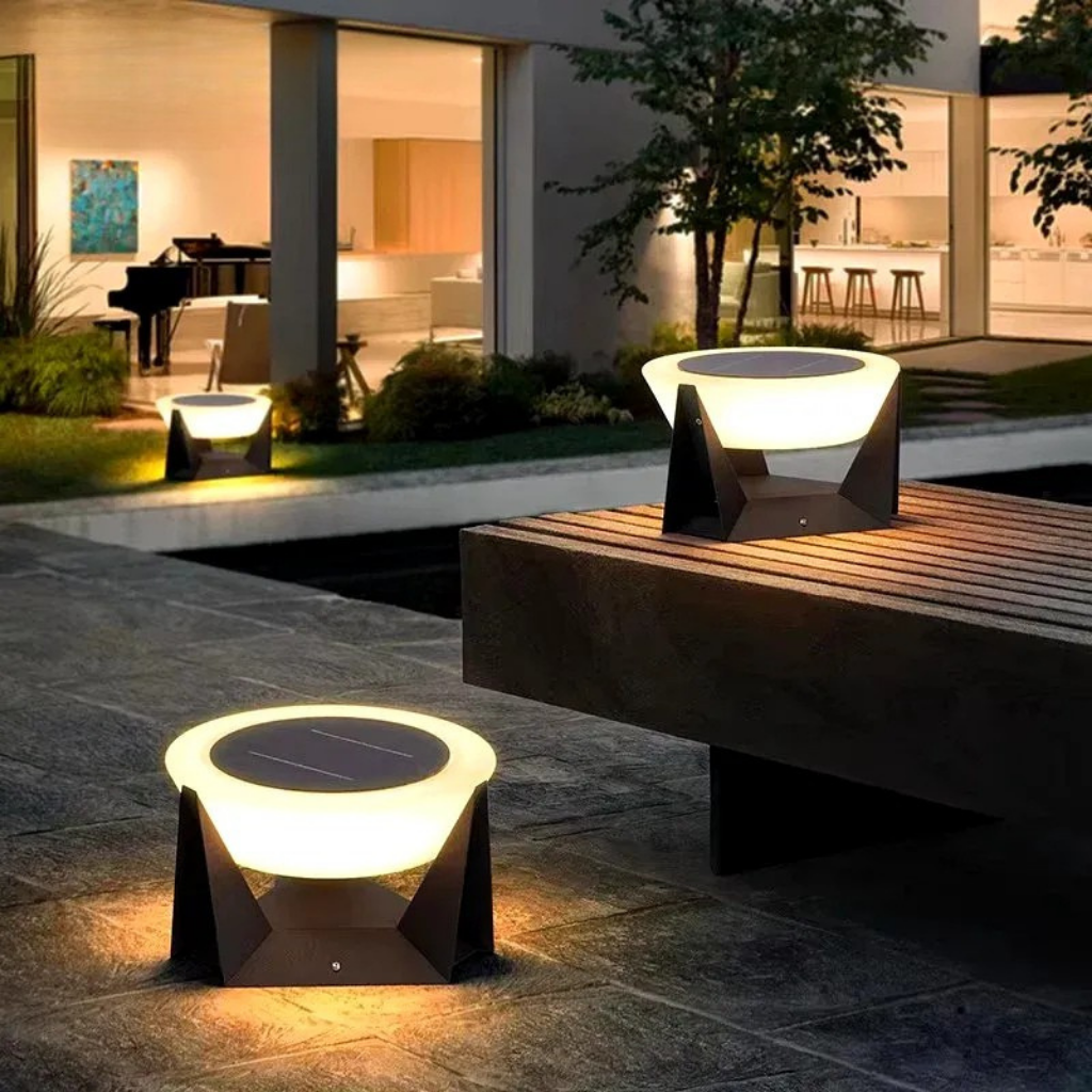 Solar Post Light for Outdoor Use – IP65 Waterproof 3000K Warm White LED Garden Lights