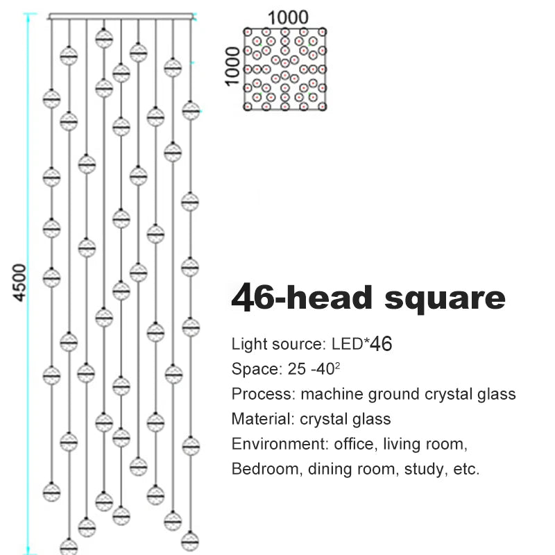 Elegant Crystal Glass Pendant Light with Adjustable Cable for Kitchen and Indoor Spaces – Modern Hanging Lights 11