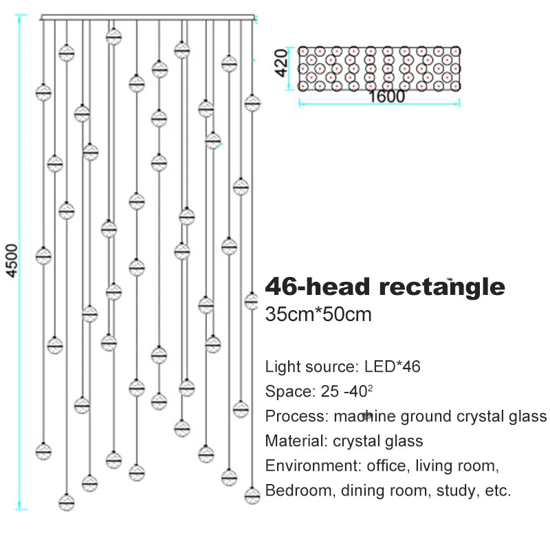 Elegant Crystal Glass Pendant Light with Adjustable Cable for Kitchen and Indoor Spaces – Modern Hanging Lights 12