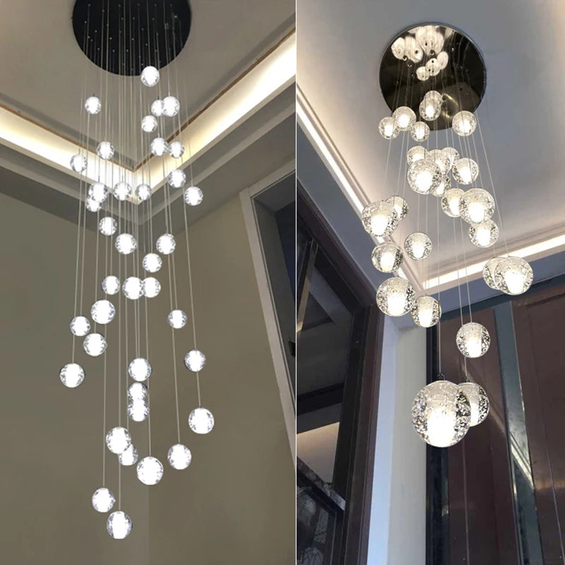 Elegant Crystal Glass Pendant Light with Adjustable Cable for Kitchen and Indoor Spaces – Modern Hanging Lights 2