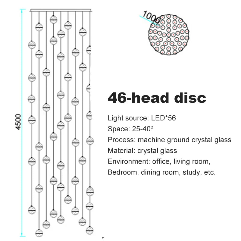 Elegant Crystal Glass Pendant Light with Adjustable Cable for Kitchen and Indoor Spaces – Modern Hanging Lights 20