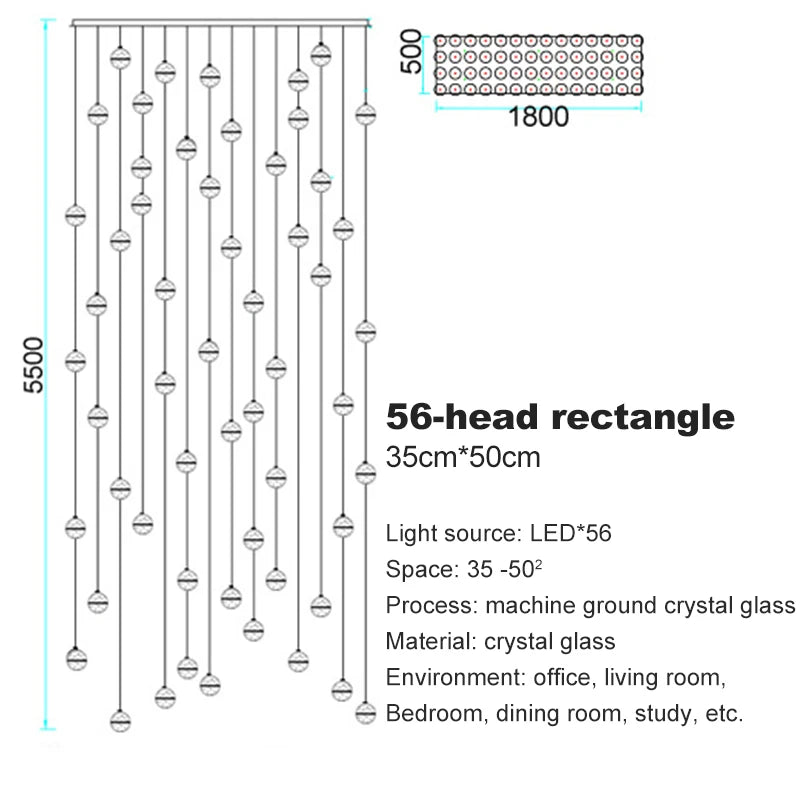 Elegant Crystal Glass Pendant Light with Adjustable Cable for Kitchen and Indoor Spaces – Modern Hanging Lights 24
