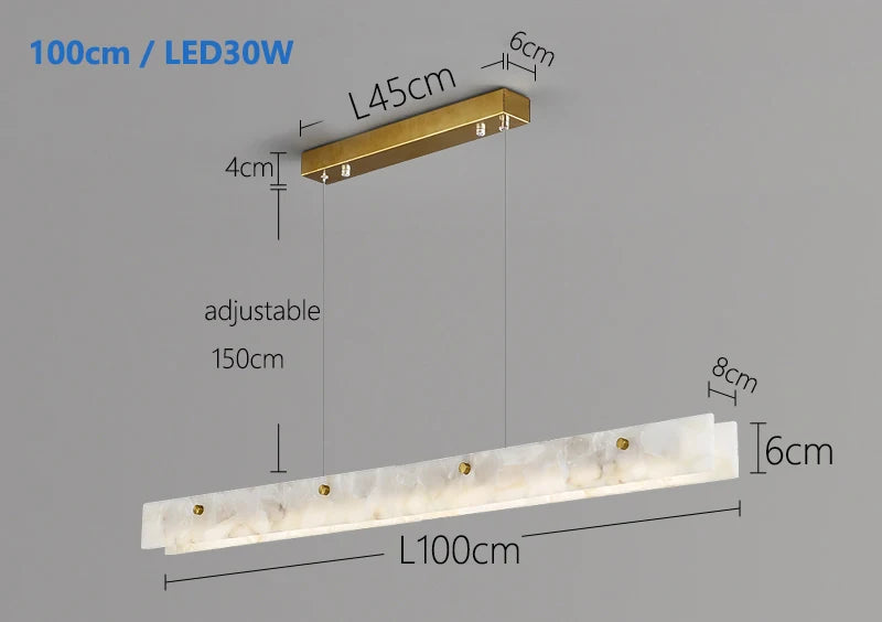 Modern LED Pendant Light with Natural Marble Finish for Kitchen Island and Dining Room – Adjustable Height, Energy-Efficient Lighting 11