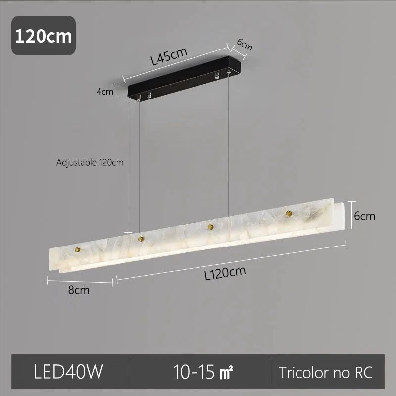 Modern LED Pendant Light with Natural Marble Finish for Kitchen Island and Dining Room – Adjustable Height, Energy-Efficient Lighting 9