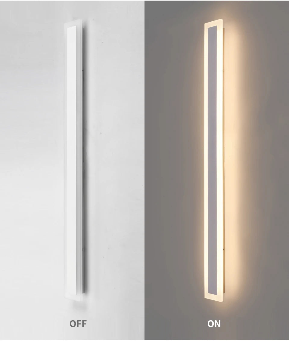 Modern Outdoor Wall Lamp, Waterproof LED Exterior Wall Light, Anti-Rust Garden Fixture in Multiple Colors 8