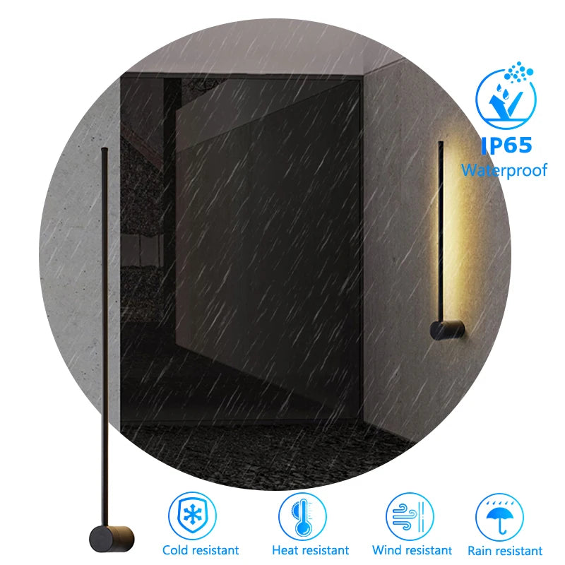 Outdoor Waterproof Wall Sconces, IP65 Linear Wall Lights for Porch and Courtyard, Anti-Rust Design, Multiple Color Temperatures 3