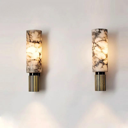 Luxury Marble Wall Sconce – 15.7 Wall Lamp for Living Room and Bedroom Lighting, E27 Socket