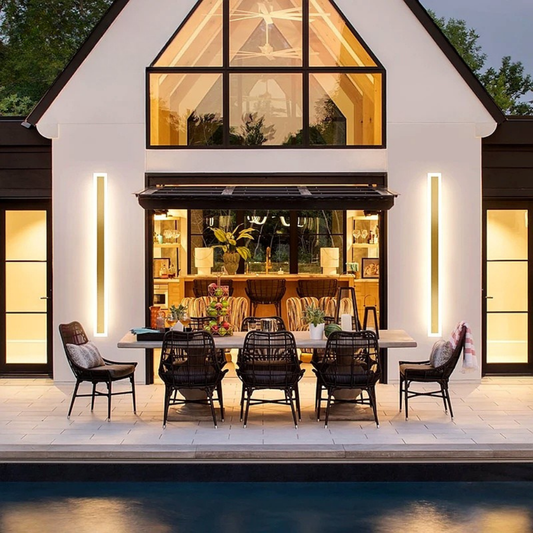 Modern Outdoor Wall Lamp, Waterproof LED Exterior Wall Light, Anti-Rust Garden Fixture in Multiple Colors
