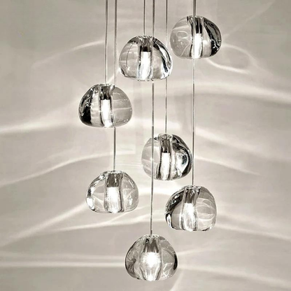 Adjustable Crystal Chandelier Light Pendant for Home and Restaurant Decor – Elegant Clear and Chrome Finish
