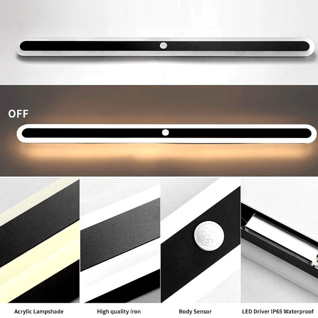 Outdoor Motion Sensor Wall Light - IP65 Waterproof LED Garden Wall Lantern for Villa and Garage