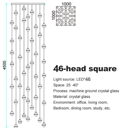 Elegant Crystal Glass Pendant Light with Adjustable Cable for Kitchen and Indoor Spaces – Modern Hanging Lights 11