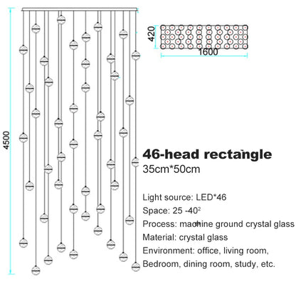 Elegant Crystal Glass Pendant Light with Adjustable Cable for Kitchen and Indoor Spaces – Modern Hanging Lights 12