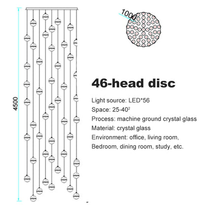 Elegant Crystal Glass Pendant Light with Adjustable Cable for Kitchen and Indoor Spaces – Modern Hanging Lights 20