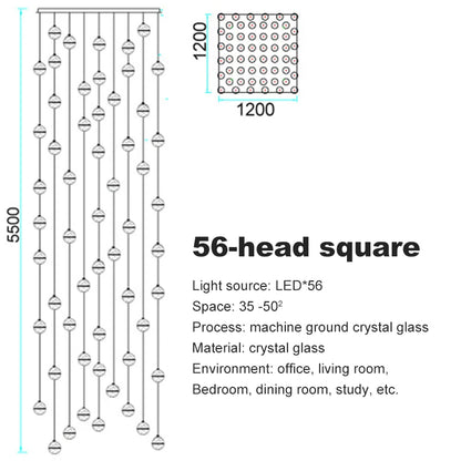 Elegant Crystal Glass Pendant Light with Adjustable Cable for Kitchen and Indoor Spaces – Modern Hanging Lights 23