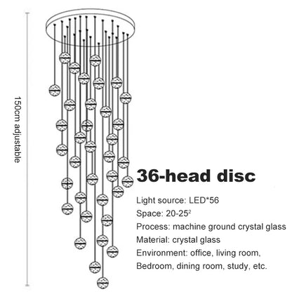 Elegant Crystal Glass Pendant Light with Adjustable Cable for Kitchen and Indoor Spaces – Modern Hanging Lights 7