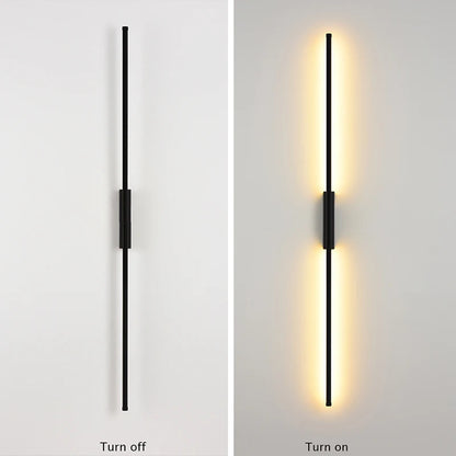 Minimalist Black Wall Sconce – LED Wall Lamp for Bedroom and Living Room, Space-Saving Indoor Wall Lights 3