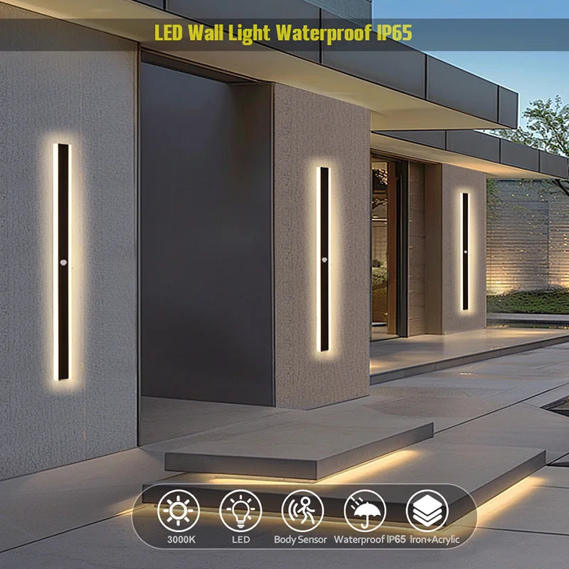Outdoor Motion Sensor Wall Light - IP65 Waterproof LED Garden Wall Lantern for Villa and Garage 1