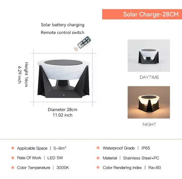 Solar Post Light for Outdoor Use – IP65 Waterproof 3000K Warm White LED Garden Lights 8